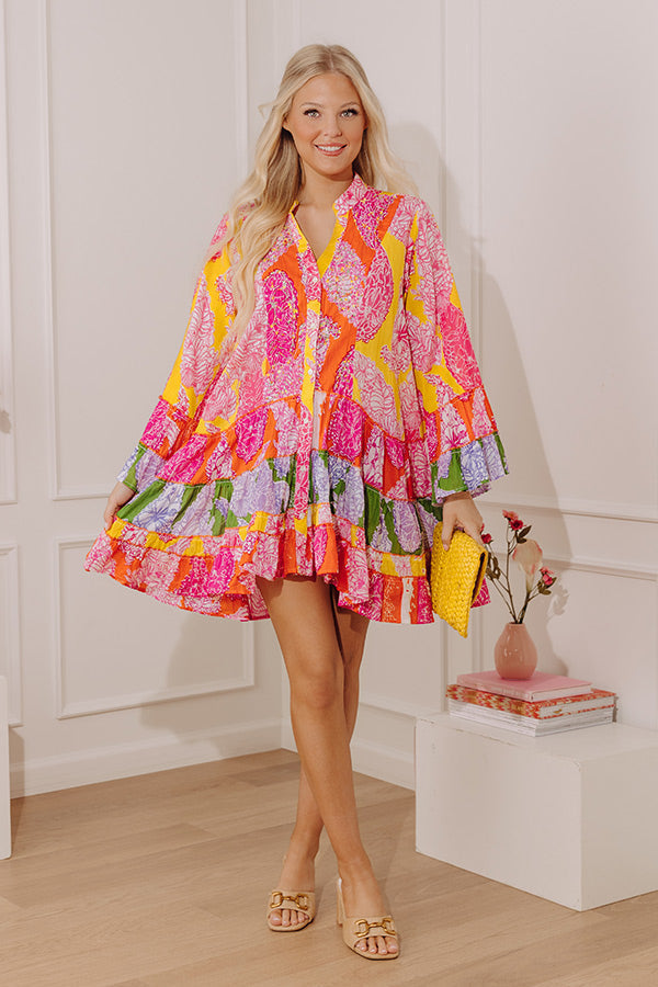 Bohemia Belle Floral Embellished Mini Dress OMFORT