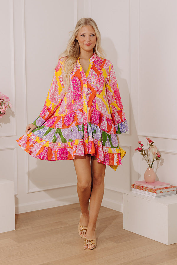 Bohemia Belle Floral Embellished Mini Dress OMFORT