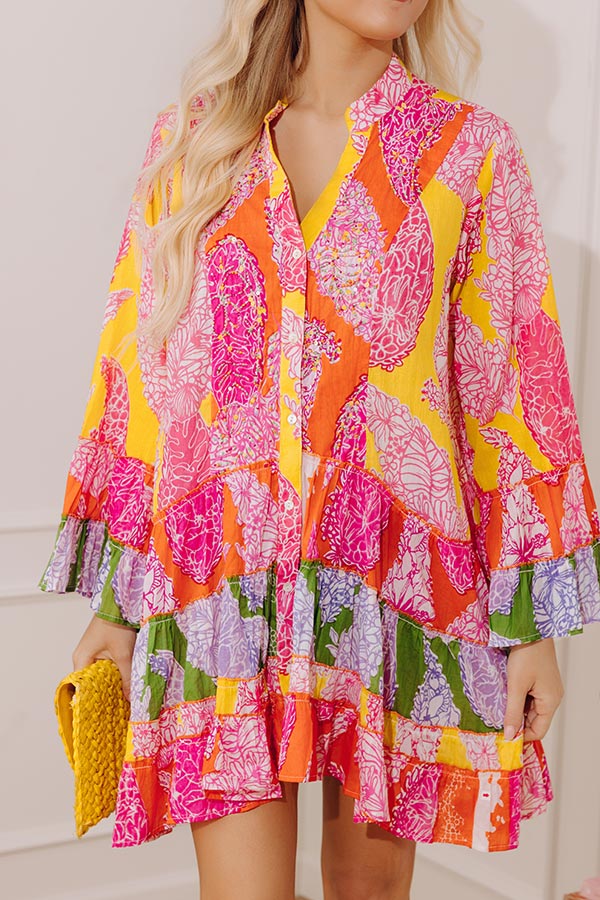 Bohemia Belle Floral Embellished Mini Dress OMFORT