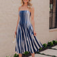 Seaside Darling Stripe Midi Dress OMFORT