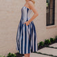 Seaside Darling Stripe Midi Dress OMFORT