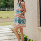 Riviera Charm Floral Linen-Blend Mini Dress OMFORT