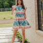 Riviera Charm Floral Linen-Blend Mini Dress OMFORT