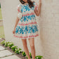 Riviera Charm Floral Linen-Blend Mini Dress OMFORT