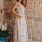 Cozumel Cutie Floral Smocked Midi Dress OMFORT