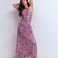 Sydney Twist Neck Jersey Dress-Pink Paisley OMFORT
