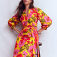 Octavia Cotton Dress-Yellow Radiant Bloom OMFORT