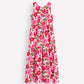 Sleeveless Poplin Dress-Pink Radiant Bloom OMFORT