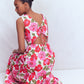 Sleeveless Poplin Dress-Pink Radiant Bloom OMFORT