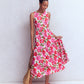Sleeveless Poplin Dress-Pink Radiant Bloom OMFORT