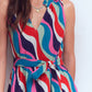 Viv Double Cloth Short Dress-Wiggle Print OMFORT