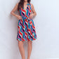 Viv Double Cloth Short Dress-Wiggle Print OMFORT
