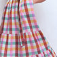 Viv Double Cloth Maxi Dress-Multi Check OMFORT