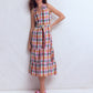 Viv Double Cloth Maxi Dress-Multi Check OMFORT