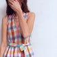 Viv Double Cloth Maxi Dress-Multi Check OMFORT