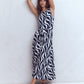 Tamsin Jersey Midi Dress-French Navy, Rhythmic Wave OMFORT