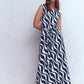 Tamsin Jersey Midi Dress-French Navy, Rhythmic Wave OMFORT