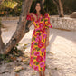 Octavia Cotton Dress-Yellow Radiant Bloom OMFORT