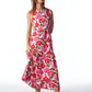 Sleeveless Poplin Dress-Pink Radiant Bloom OMFORT