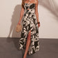 Sunday Muse Tropical Halter Neck Maxi Dress OMFORT
