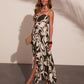 Sunday Muse Tropical Halter Neck Maxi Dress OMFORT