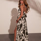 Sunday Muse Tropical Halter Neck Maxi Dress OMFORT