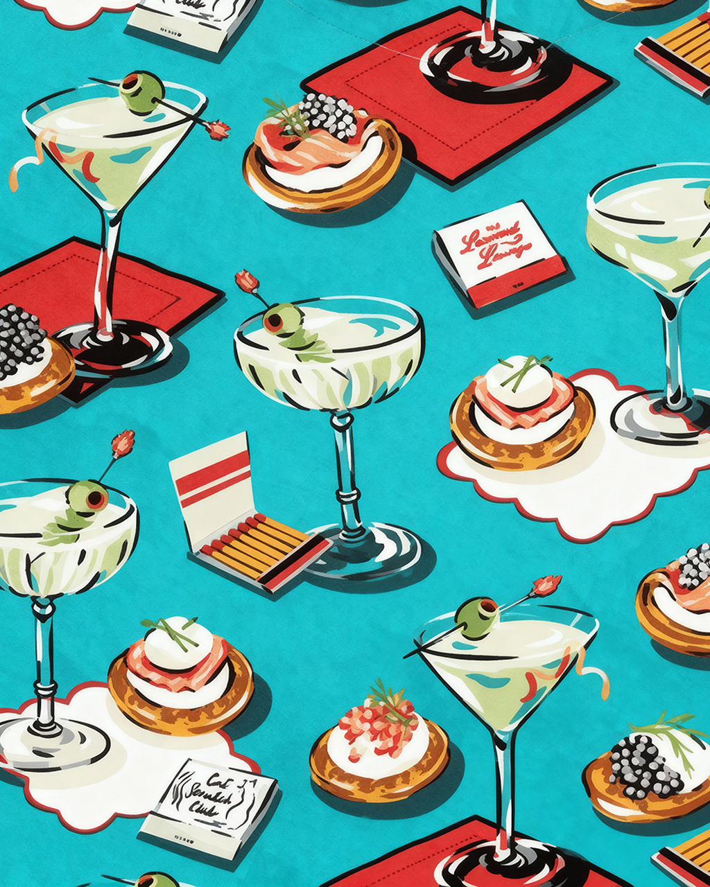 Dessert Drink Print Pajama Set OMFORT