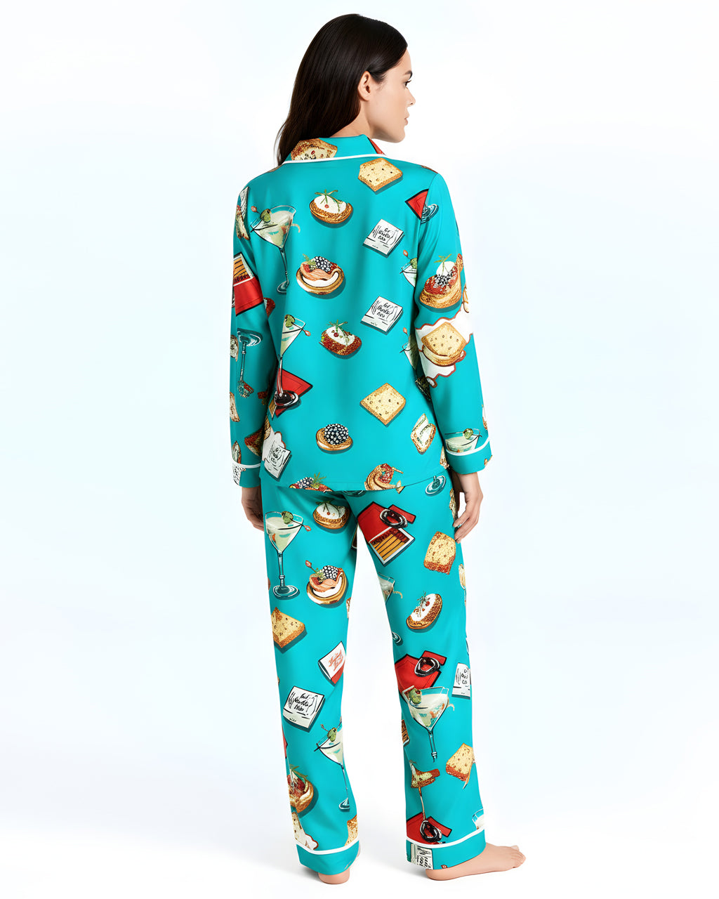 Dessert Drink Print Pajama Set OMFORT