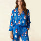 Christmas Snowman And Trees Print Pajama Set OMFORT