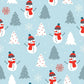Christmas Snowman And Trees Print Pajama Set OMFORT