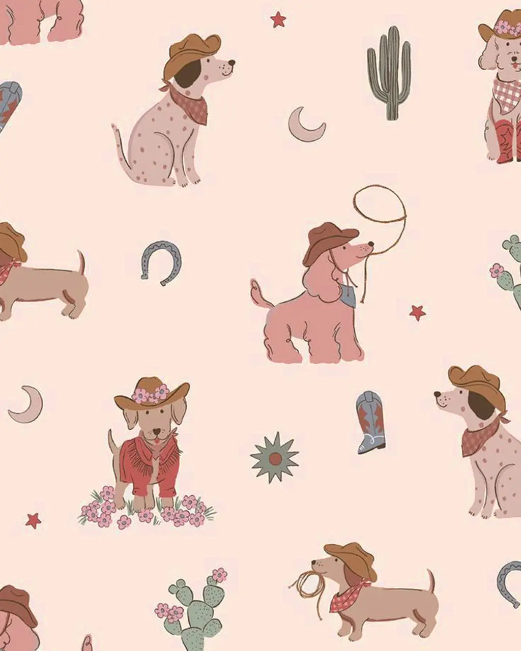 Cowboy Dogs Print Pajama Set - OMFORT