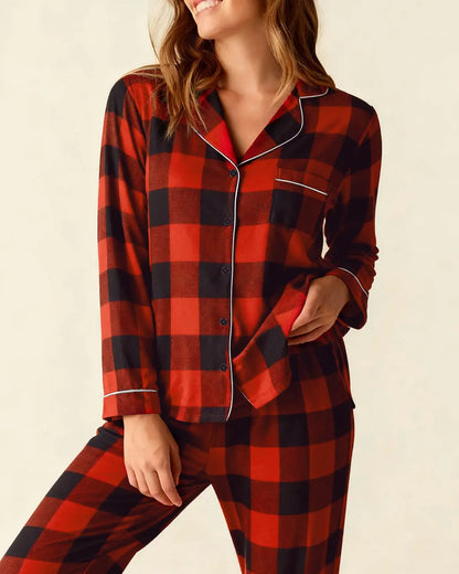 Classic Buffalo Plaid Pajama Set OMFORT