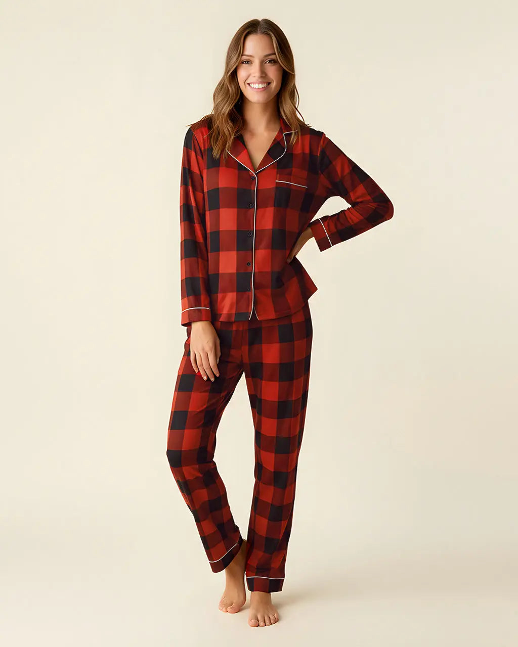 Classic Buffalo Plaid Pajama Set OMFORT
