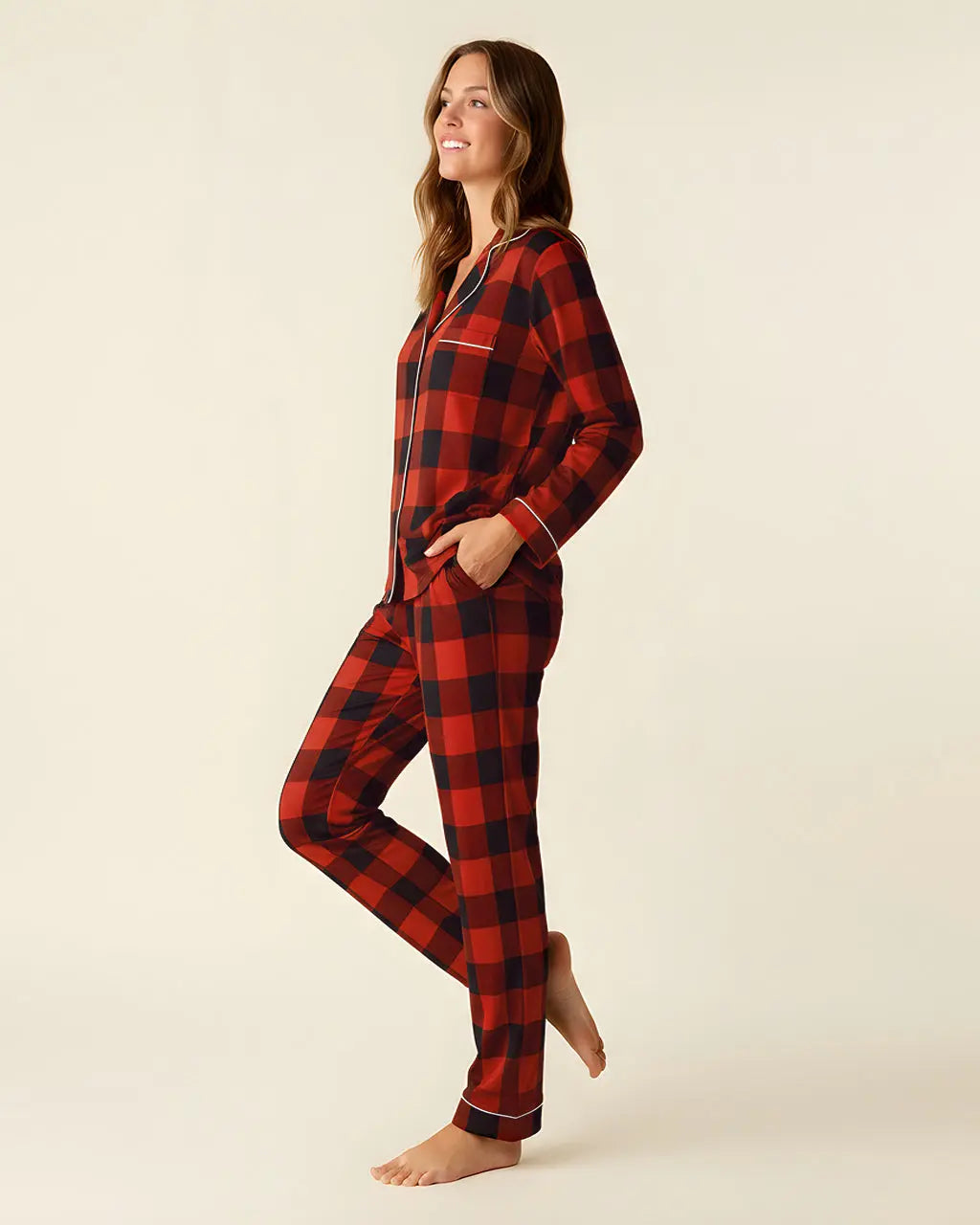 Classic Buffalo Plaid Pajama Set OMFORT