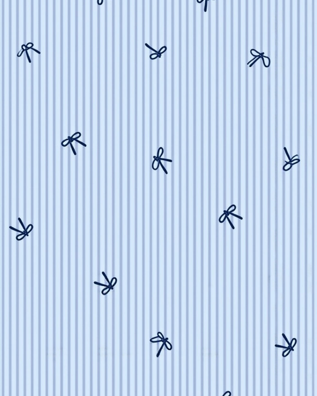 Stripe Bow Print Long Pajama Set OMFORT