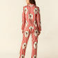 Christmas Holly Stripe Print Pajama Set OMFORT