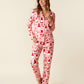 Valentines Gnome Heart Print Pajama Set OMFORT