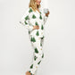 Christmas Tree Star Print Pajama Set OMFORT