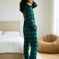 Classic Green Scotch Plaid Pajama Set OMFORT