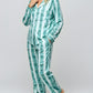 Snowflake Ice Skate Stripe Pajama Set OMFORT