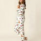 Christmas Santa Claus Carousel Print Pajama Set OMFORT