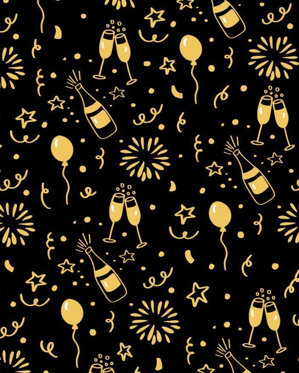 Champagne Firework Print Pajama Set OMFORT