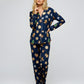 Christmas Gingerbread Print Satin Pajama Set OMFORT