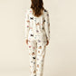 Adorable Puppy Bow Pattern Pajama Set OMFORT