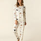 Adorable Puppy Bow Pattern Pajama Set OMFORT