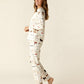 Adorable Puppy Bow Pattern Pajama Set OMFORT