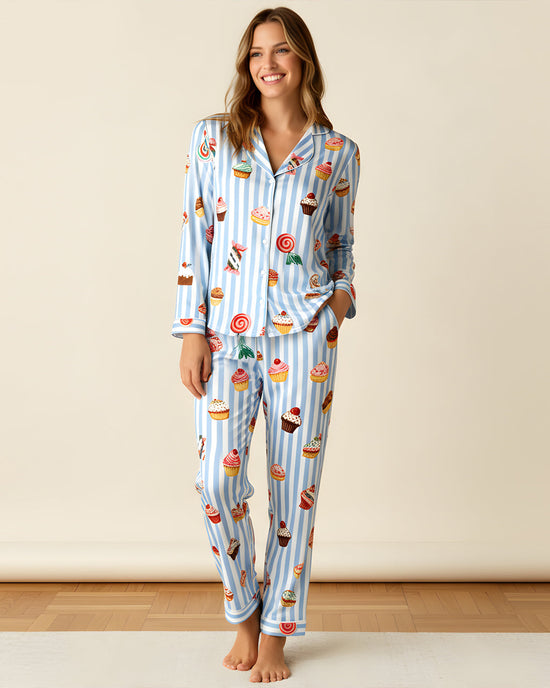 Christmas Sweet Candy Stripe Pajama Set OMFORT