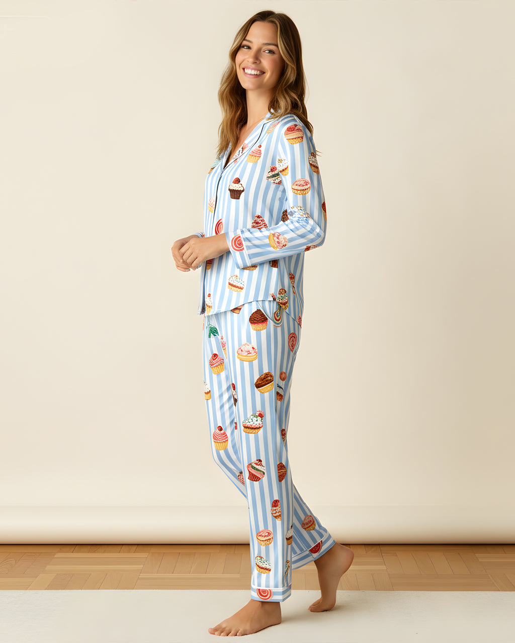 Christmas Sweet Candy Stripe Pajama Set OMFORT