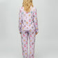Christmas Pink Socks Print Pajama Set OMFORT