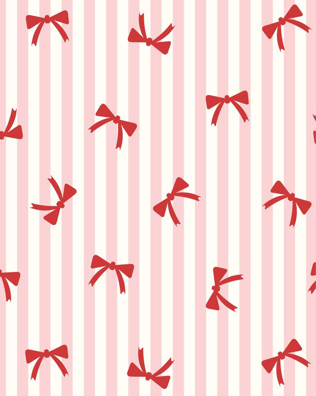 Red Coquette Bows Stripe Pajama Set OMFORT